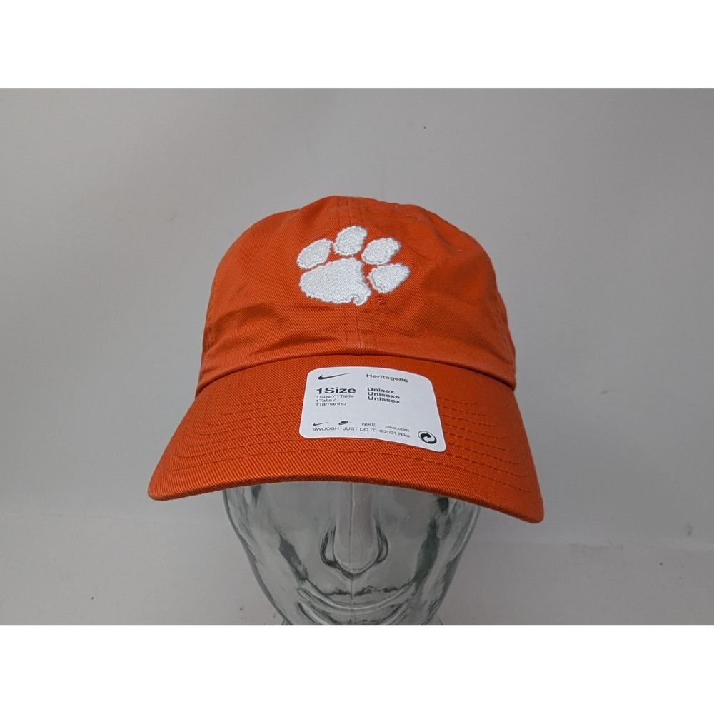 Clemson‎ Tigers Hat Cap Strap Back Mens One Size NCAA Football Dri-FIT Nike